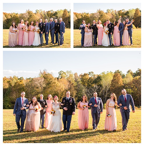 bridal party portraits, Apple Ridge Farm, Duck River, TN
