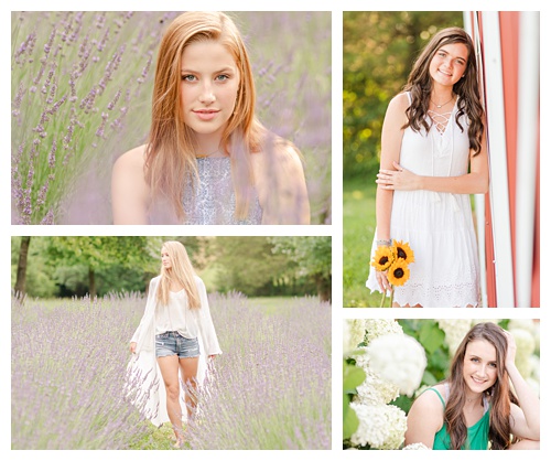 senior photos, flowers and fields