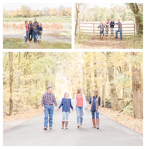 fall family photos on the farm