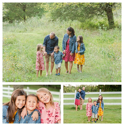 spring family photos in a field, Gravel Road Traditions