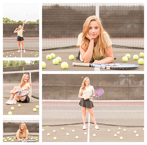 girls senior photography, tennis