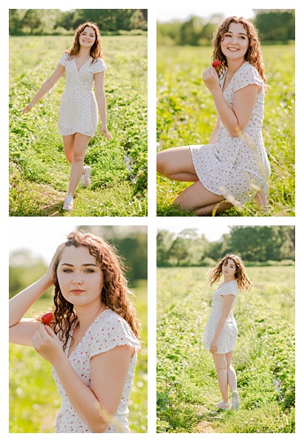 Photography by Michelle- Senior girl photographer- strawberry fields 
