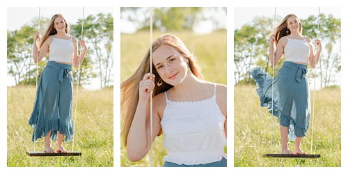 senior girl photography in a field 