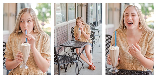 senior girl photography, ice cream