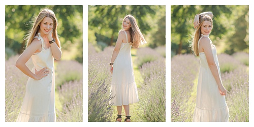 senior girl photography in a lavender field