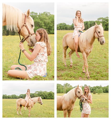 senior girl photography with horses