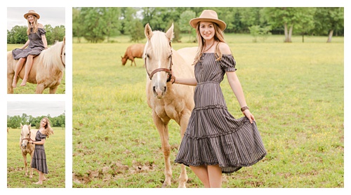senior girl photography with horses