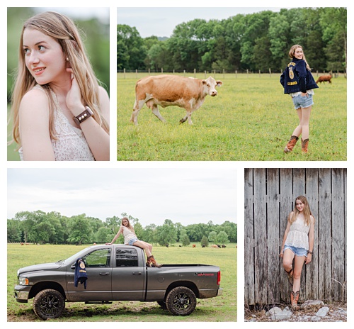 senior girl photography on the farm