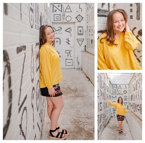 senior girls photography, Nashville murals 