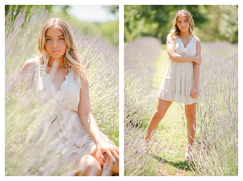 senior girl photography, lavender field 