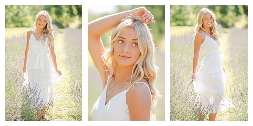 senior girl photography, lavender field