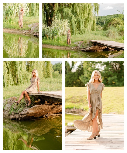 senior girl photography, with water