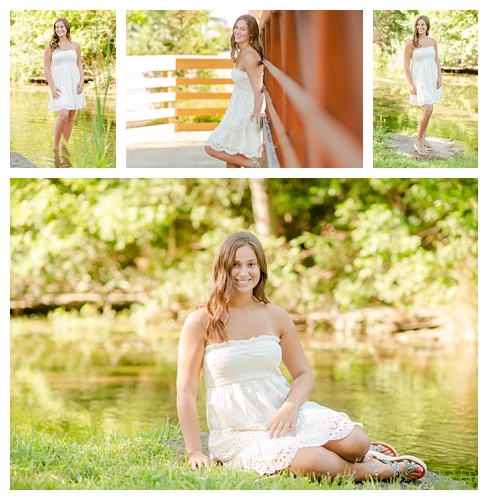 senior girl photography, in the water