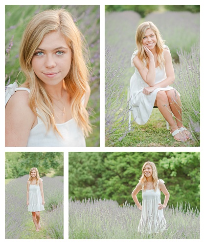 senior girl, lavender field