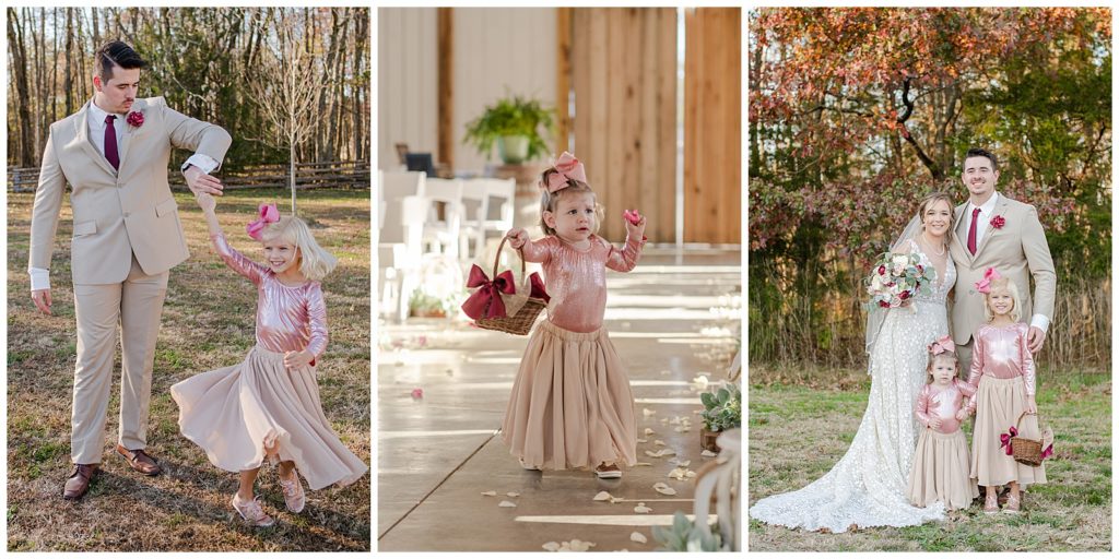 photos with flower girls