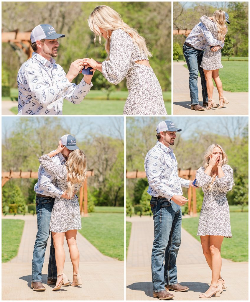 she said yes! | Proposal at The Barn at Sycamore Farms in Arrington, TN 