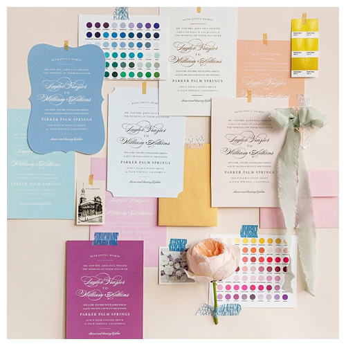 basic wedding invite colors