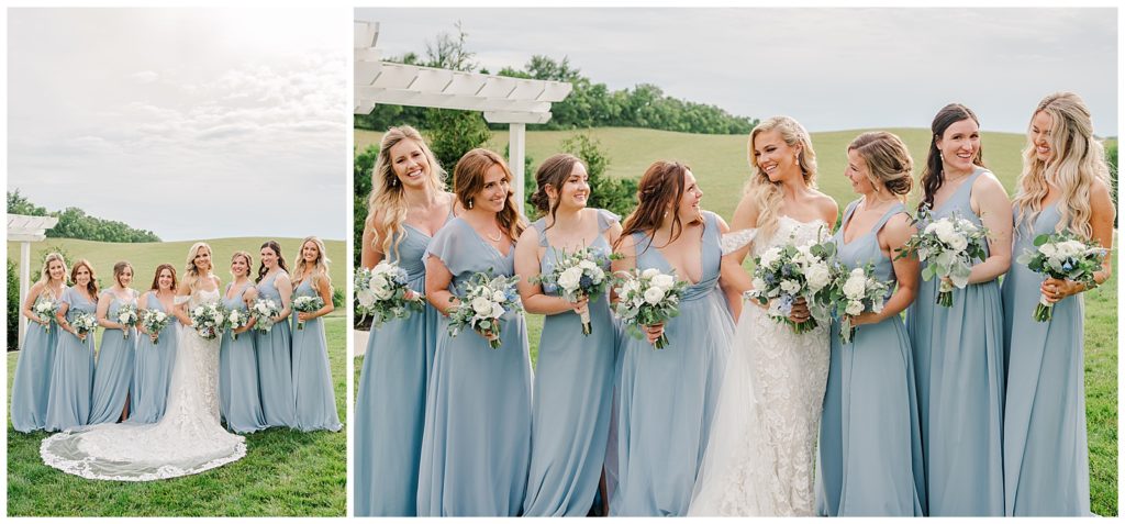 bride and bridesmaids | The White Dove Barn | Beechgrove, TN
