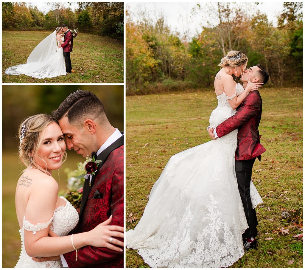 Bride and groom portraits at Newton's Bend Farm in Cookeville, TN 