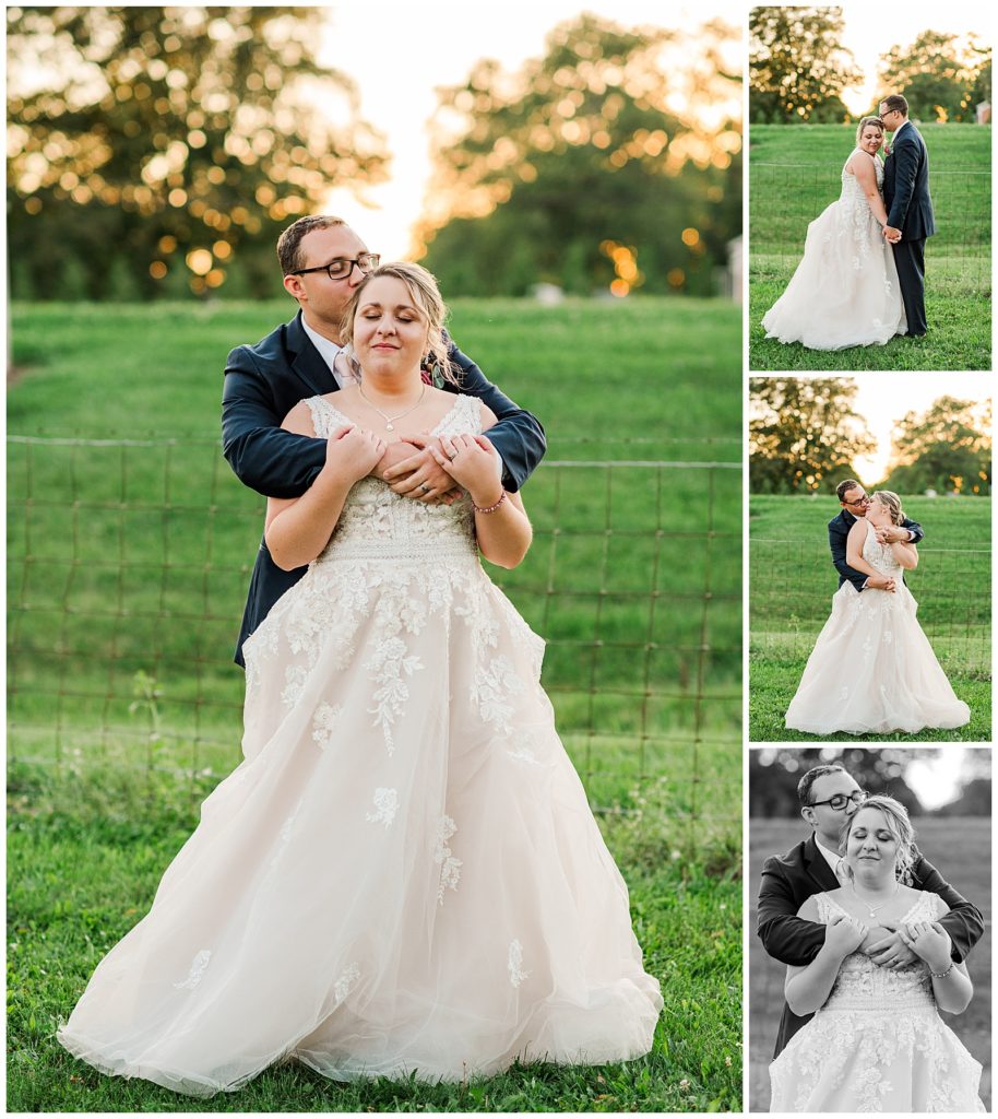 sunset bride and groom photos, New Breman, OH