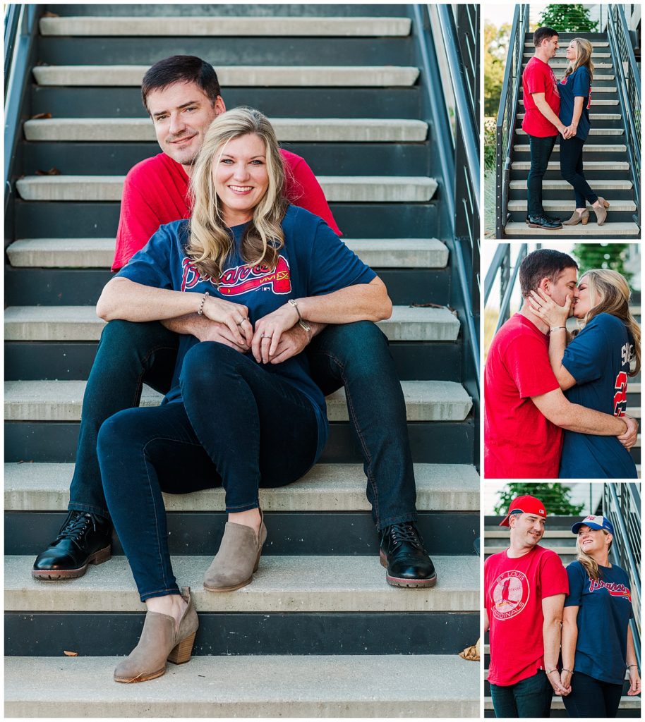 engagement photos | Murfreesboro, TN | baseball shirts