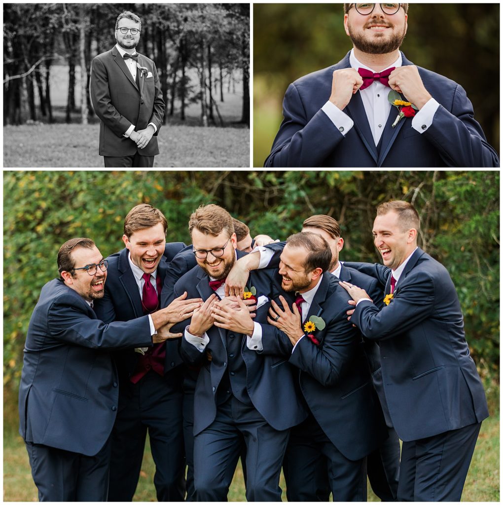 Tucker's Gap Event Center | fall wedding | groom portraits 