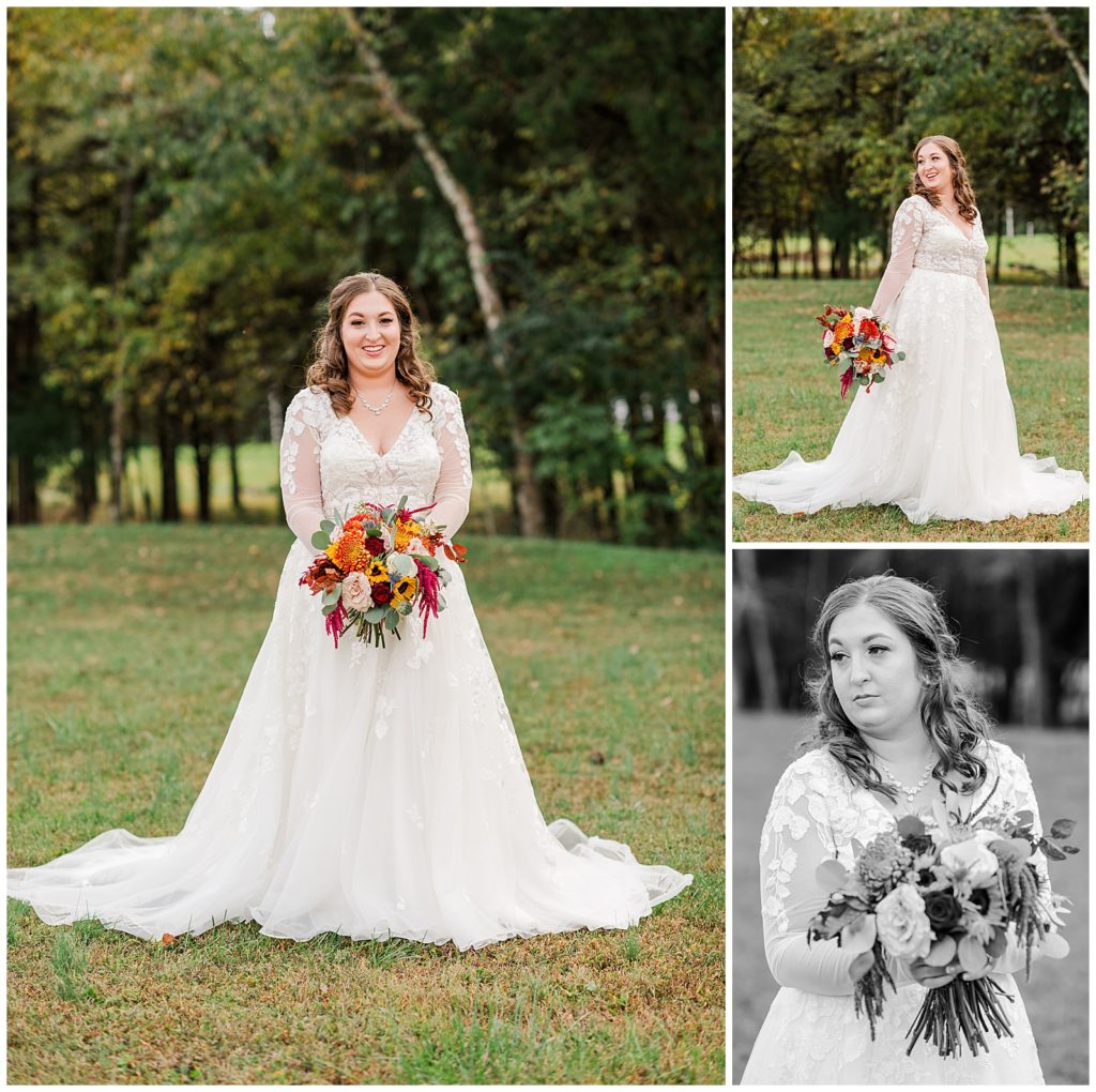 Tucker's Gap Event Center | fall wedding | bridal portraits 