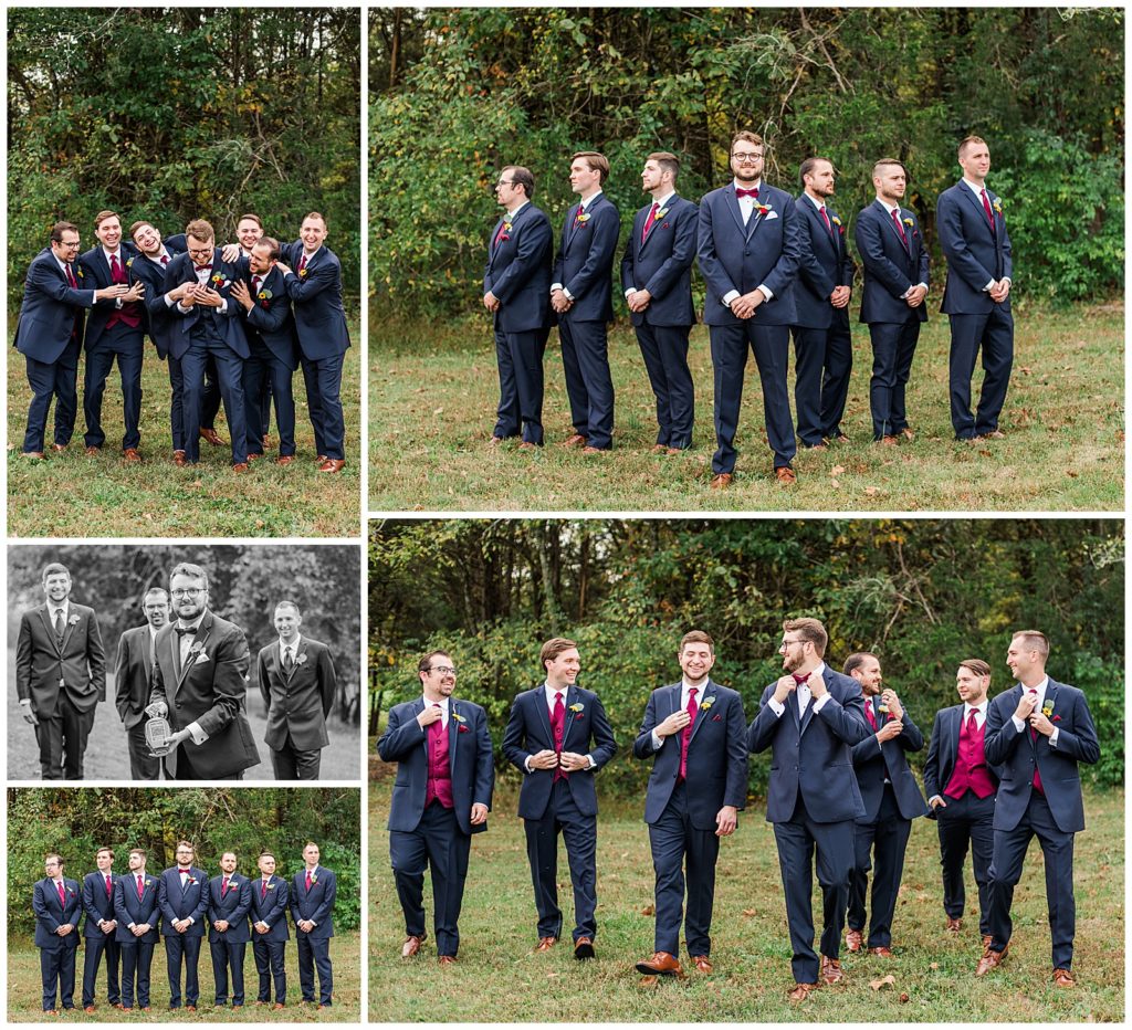 Tucker's Gap Event Center | fall wedding | groomsmen portraits 