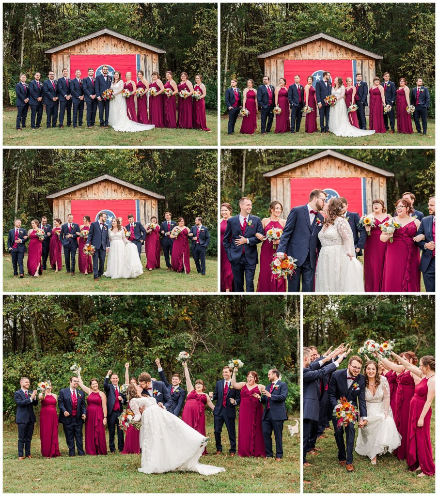 Tucker's Gap Event Center | fall wedding | bridal party portraits 