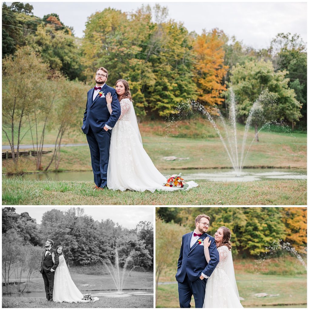 Tucker's Gap Event Center | fall wedding | bride and groom portraits 