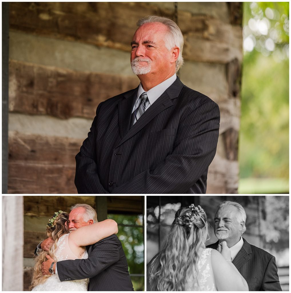 Fall wedding | The Farm at Cedar Springs | getting ready photos | daddy daughter first look