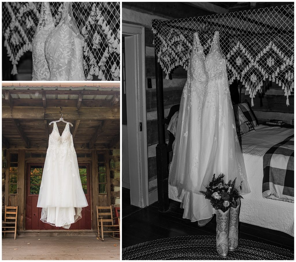 Fall wedding | The Farm at Cedar Springs | dress detail photos 