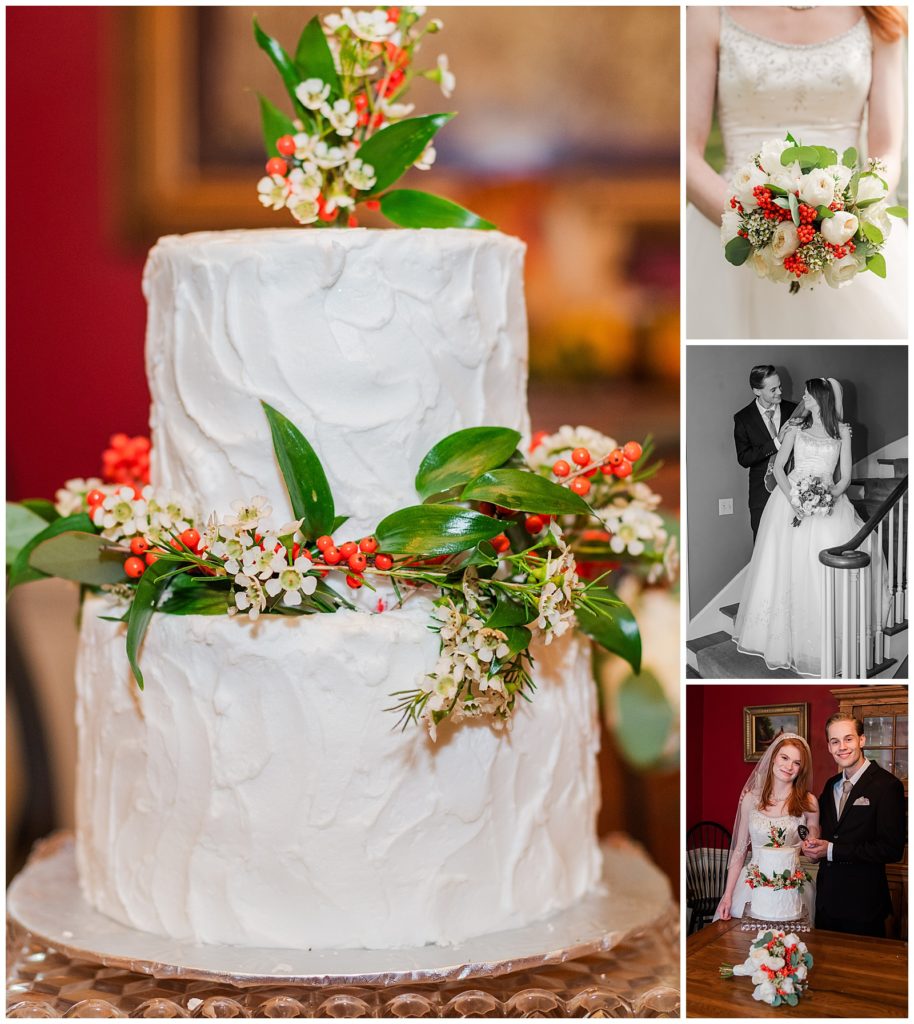 Fall elopement | Lebanon, TN | bride and groom portraits | cake and florals