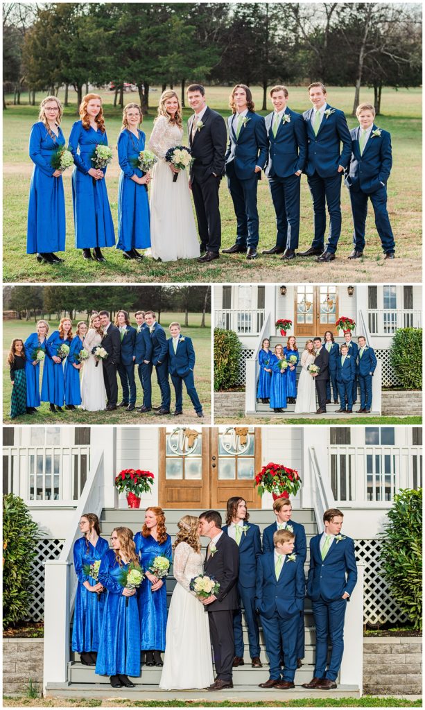bridal party portraits at Magnolia Place in Franklin, TN 