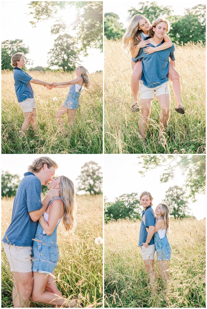 field engagement session | Nashville wedding photographer | Photography by Michelle 