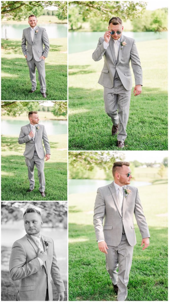 groom portraits | Summer Wedding | Photography by Michelle | Steel Magnolia Barn | Murfreesboro, TN