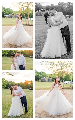 Photography by Michelle | Summer wedding at Tucker's Gap Event Center | bride and groom sunset photos