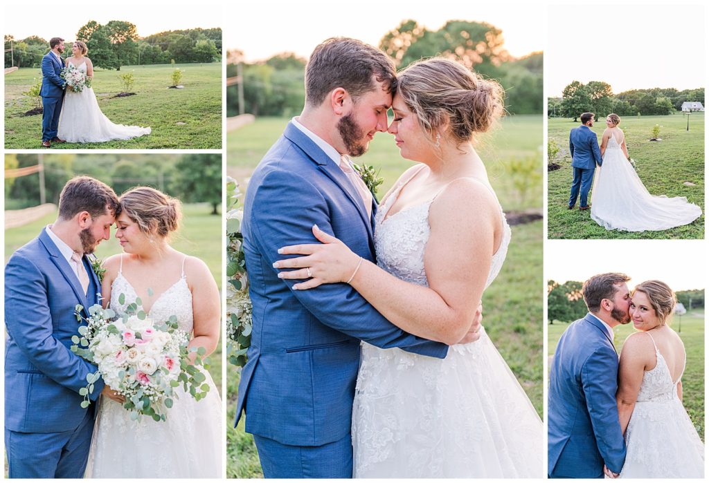Summer wedding |The Wedding Venue at Likeazoo | Photography by Michelle | Lebanon, TN | bride and groom sunset portraits 
