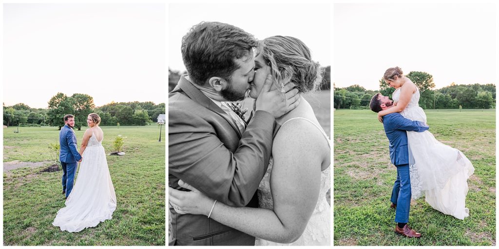 Summer wedding |The Wedding Venue at Likeazoo | Photography by Michelle | Lebanon, TN | bride and groom sunset portraits 