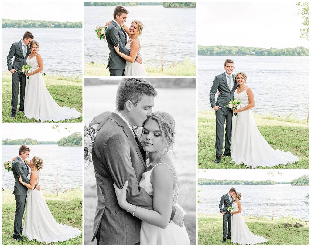 Bride and Groom portraits | Cedar Creek Yacht Club wedding | Photography by Michelle 