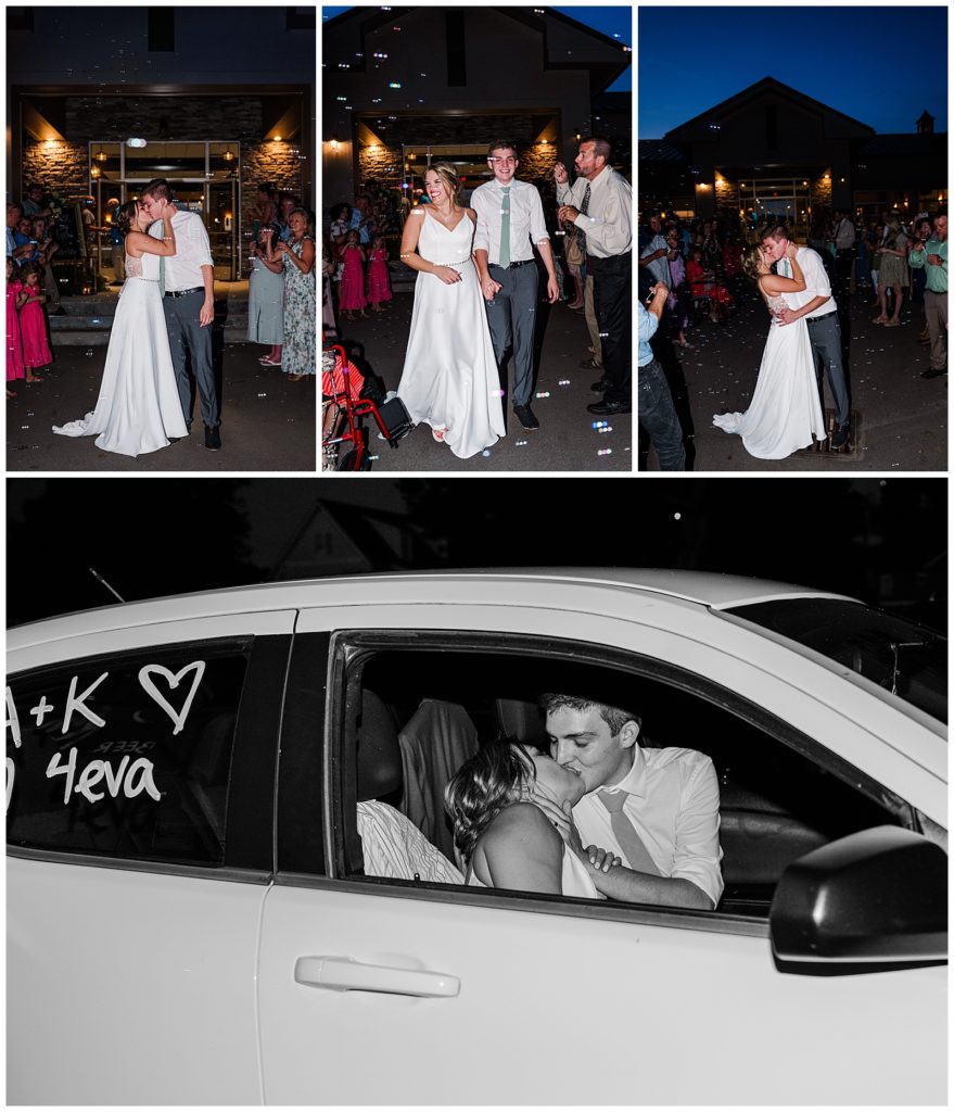 Bubble exit | Cedar Creek Yacht Club wedding | Photography by Michelle 