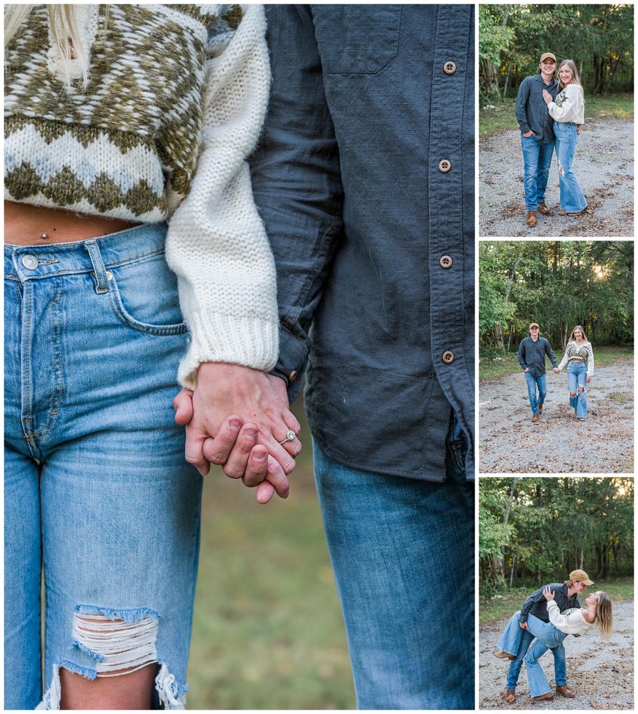 Fall engagement session photos at Compton Caves, Murfreesboro, TN | Photography by Michelle