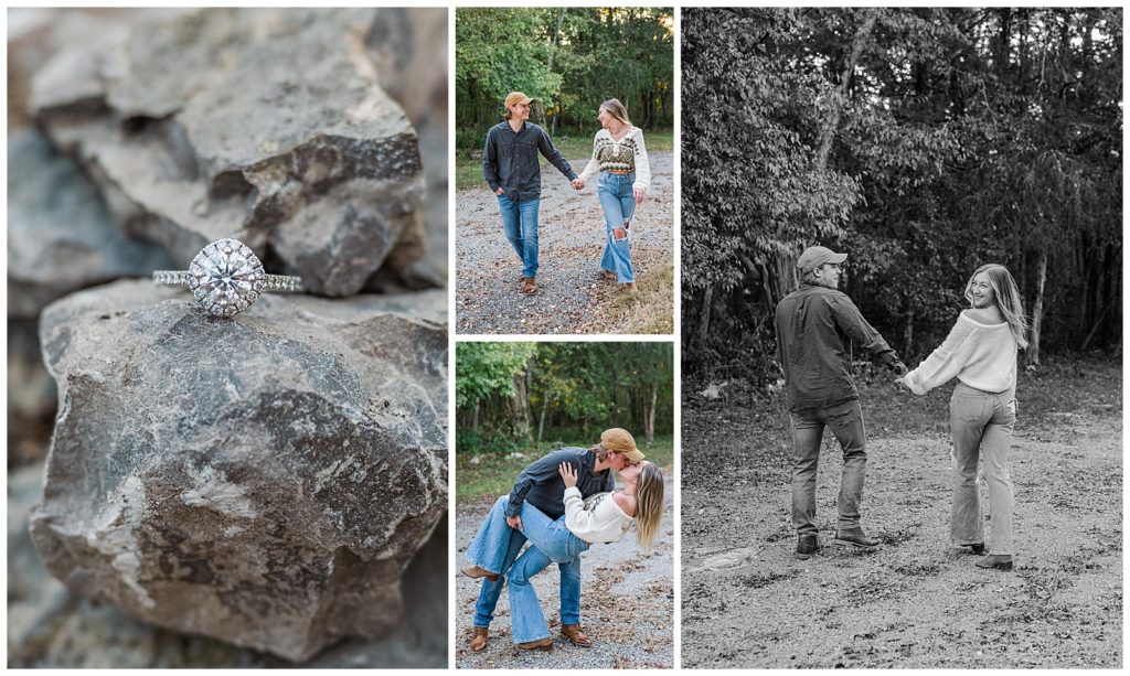 Fall engagement session photos at Compton Caves, Murfreesboro, TN | Photography by Michelle