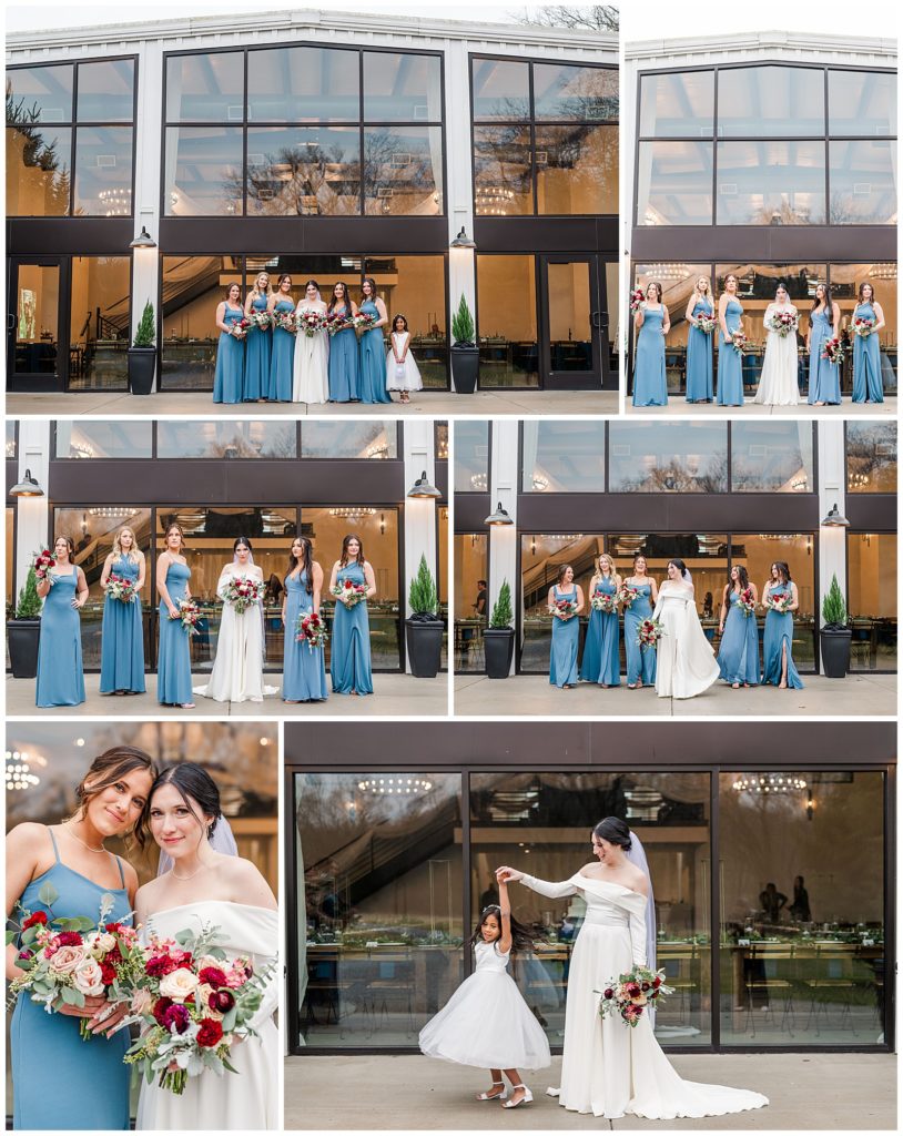 Winter wedding at Southall Meadows | Franklin, TN | bride and bridesmaid photos