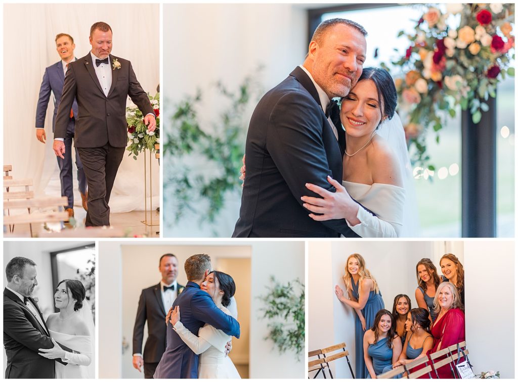 Winter wedding at Southall Meadows | Franklin, TN | first look with dad photos
