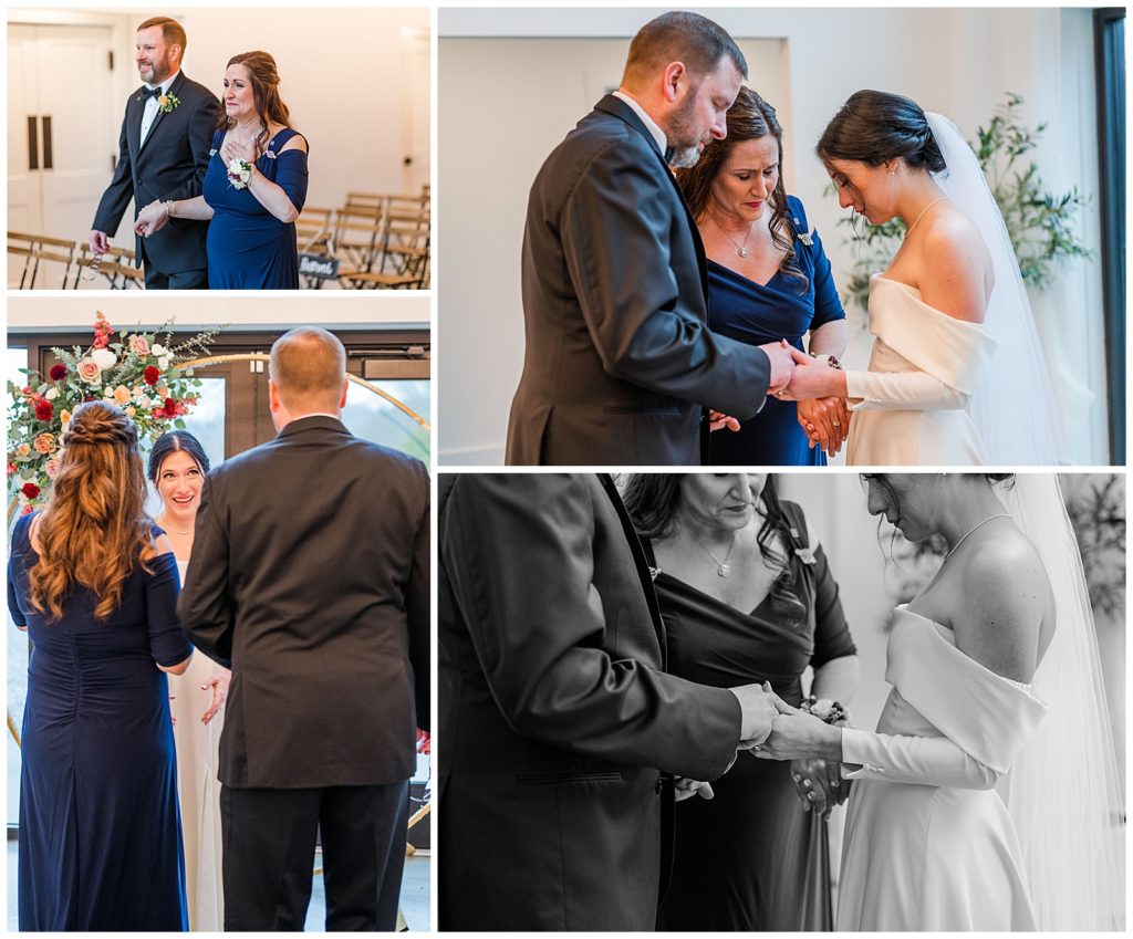 Winter wedding at Southall Meadows | Franklin, TN | first look with inlaws photos