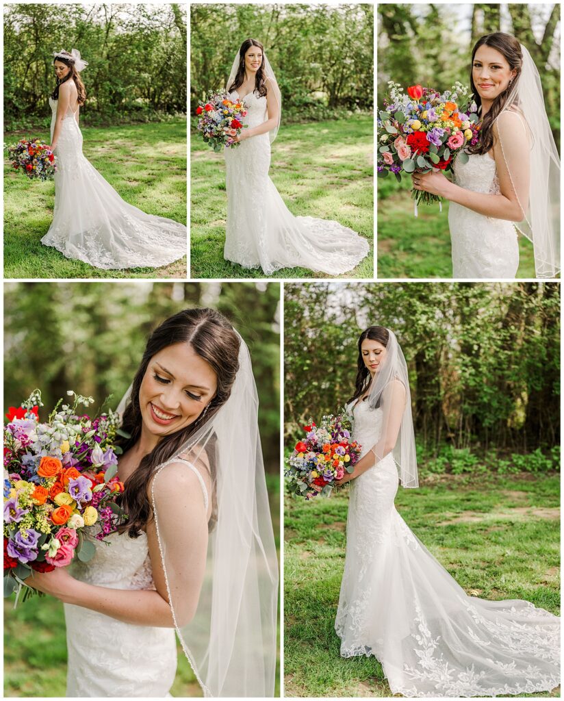 Spring Wedding at Meadow Hill Farm |   Bridal portraits