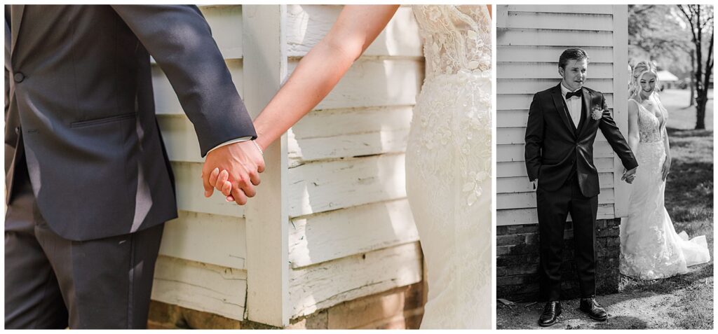 Spring wedding at Homestead Manor | Bride and Groom private first touch