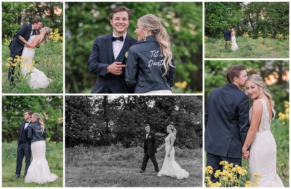 Spring wedding at Homestead Manor | Bride and Groom sunset photos