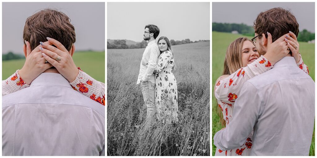 rainy engagement session; Franklin, TN